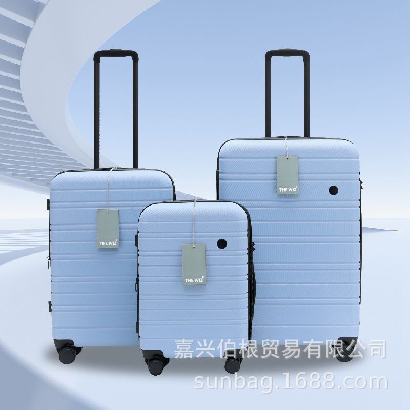 Maleta trolley de comercio exterior de exportación, maleta de tres piezas, maleta de gran capacidad para estudiantes masculinos y femeninos, maleta con capa de expansión