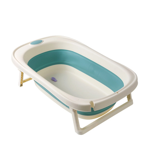 Baby temperature-sensing folding bathtub for household large children who can sit and lie down newborn baby supplies baby bathtub