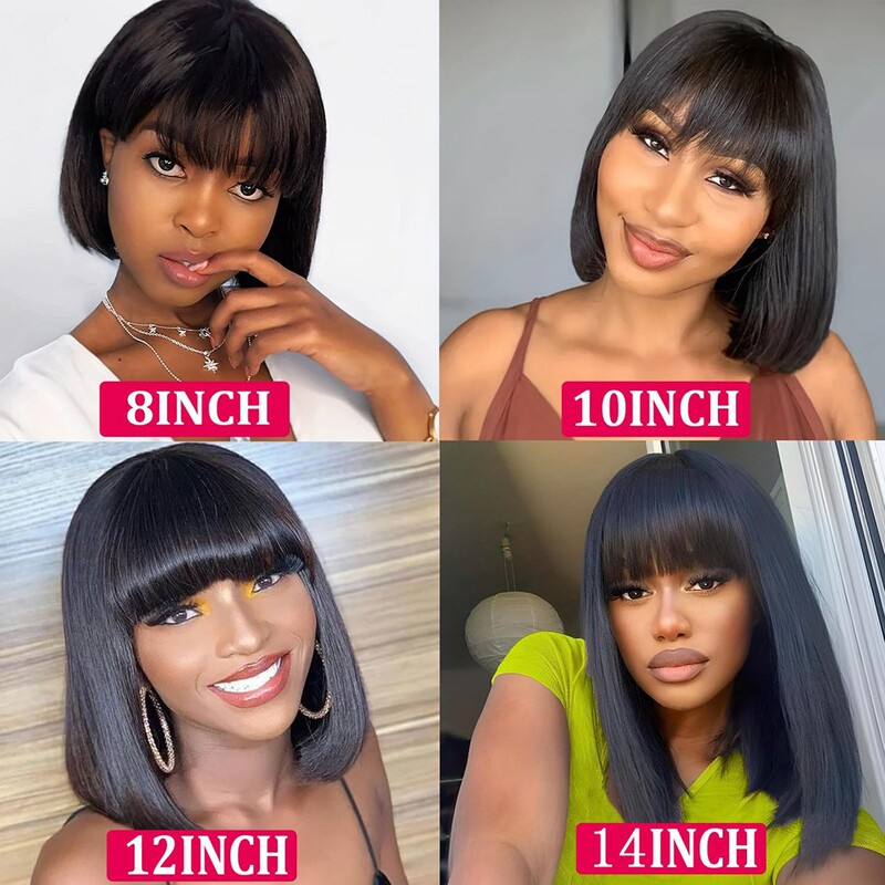 Real hair mechanism Qi bang BOB straight hair headgear Straight human hair wigs a generation of hair Real hair mechanism Qi bang BOB straight hair headgear Straight human hair wigs a generation of hair