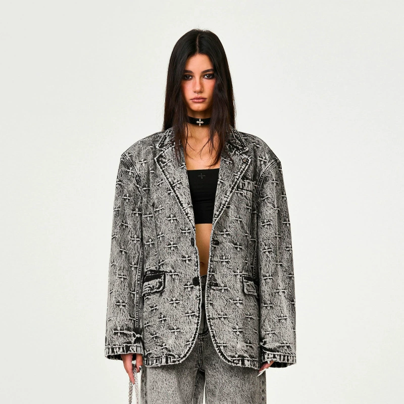 Travel classic black suit, shoulder pads, jacket