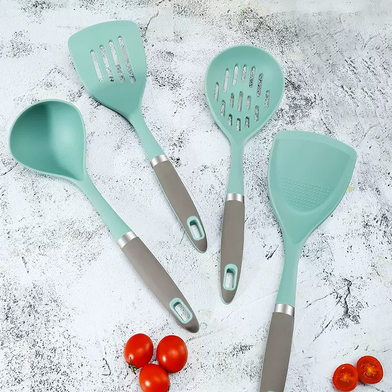 硅胶铲子家用四件套硅胶锅铲炒菜不粘锅耐高温炒菜铲汤勺厨具煎铲
