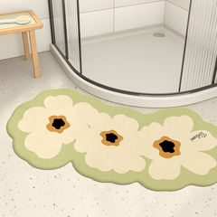 Bathroom water-absorbent anti-slip mat curved foot mat shower room bath room entrance mat small rug bathroom entry mat
