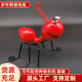 跨境铁艺蚂蚁家用办公桌电视柜花盆园艺装饰摆个性