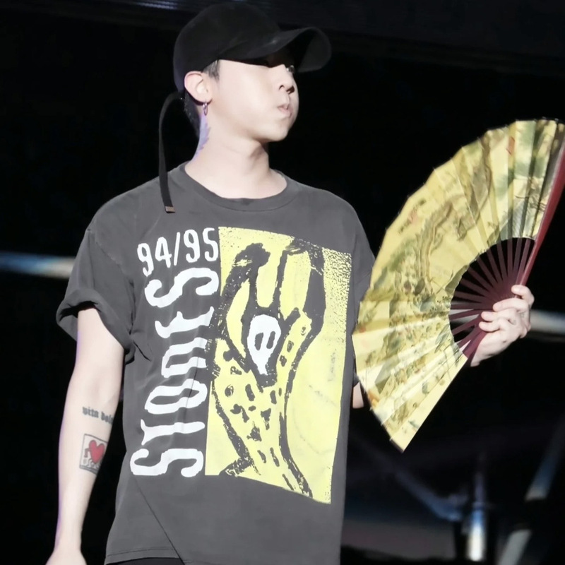 Rolling Stones European and American Retro Street Rock Hophip Hip-Hop Trendy Brand Round Neck Heavy Shoulder Short-Sleeved T-Shirt