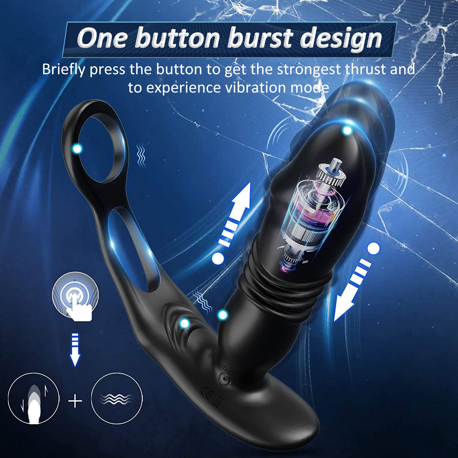 APP de doble anillo de control remoto masajeador de próstata retráctil hombres y mujeres compartido anal plug vibración masturbación suministros para adultos