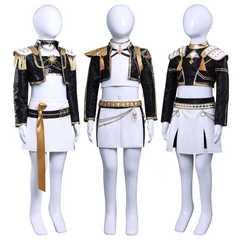 跨境新款韩流K-POP猎魔女团cos服米拉佐依鲁米黑皮儿童款cosplay