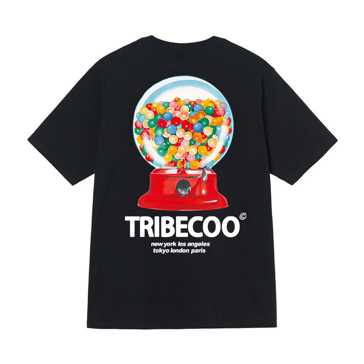 潮牌Tribecoo潮佰咖男女情侣装宽松短袖T恤纯棉2024印花上衣半袖