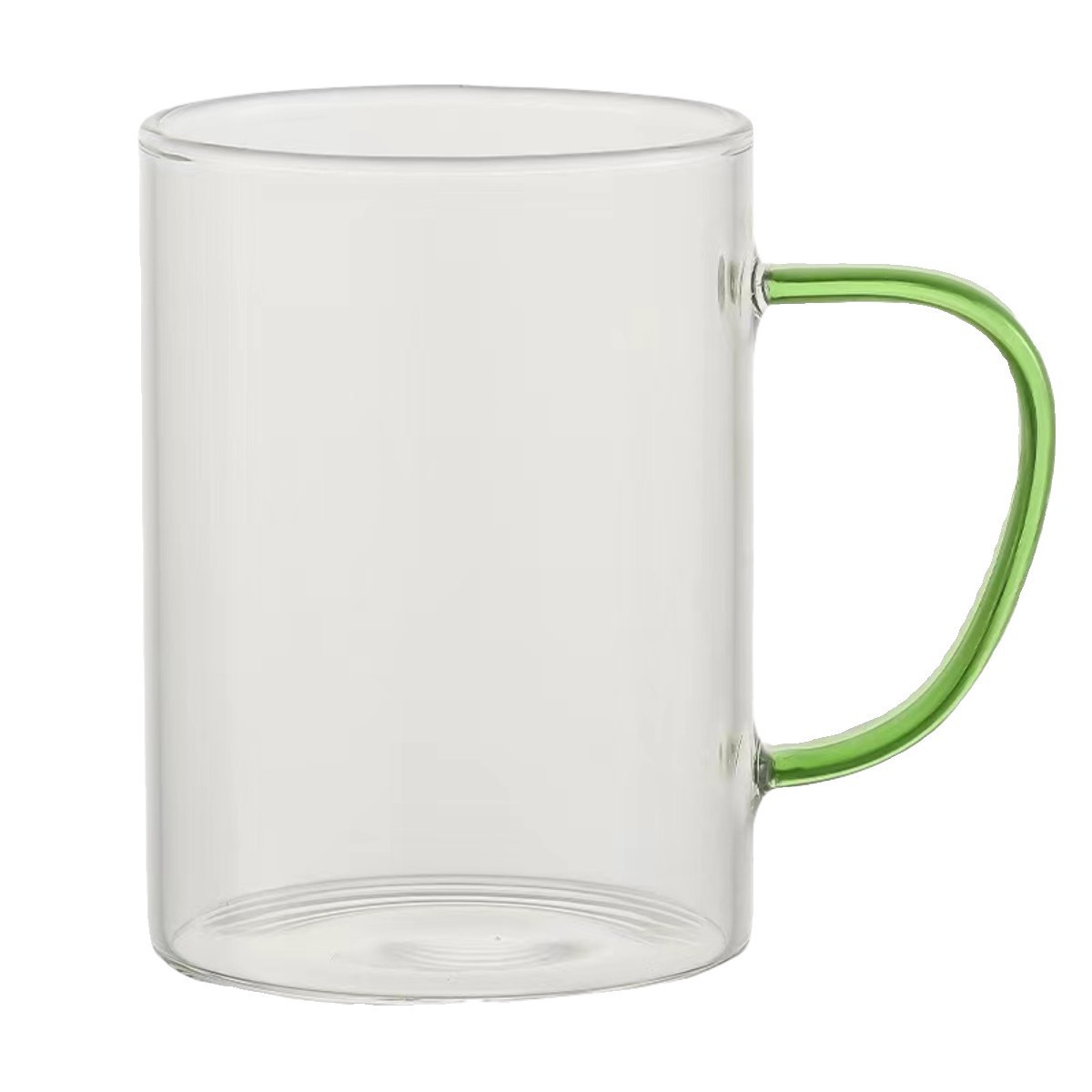 Taza de vidrio de alto borosilicato con mango, taza de vidrio de agua, taza de té de seis colores