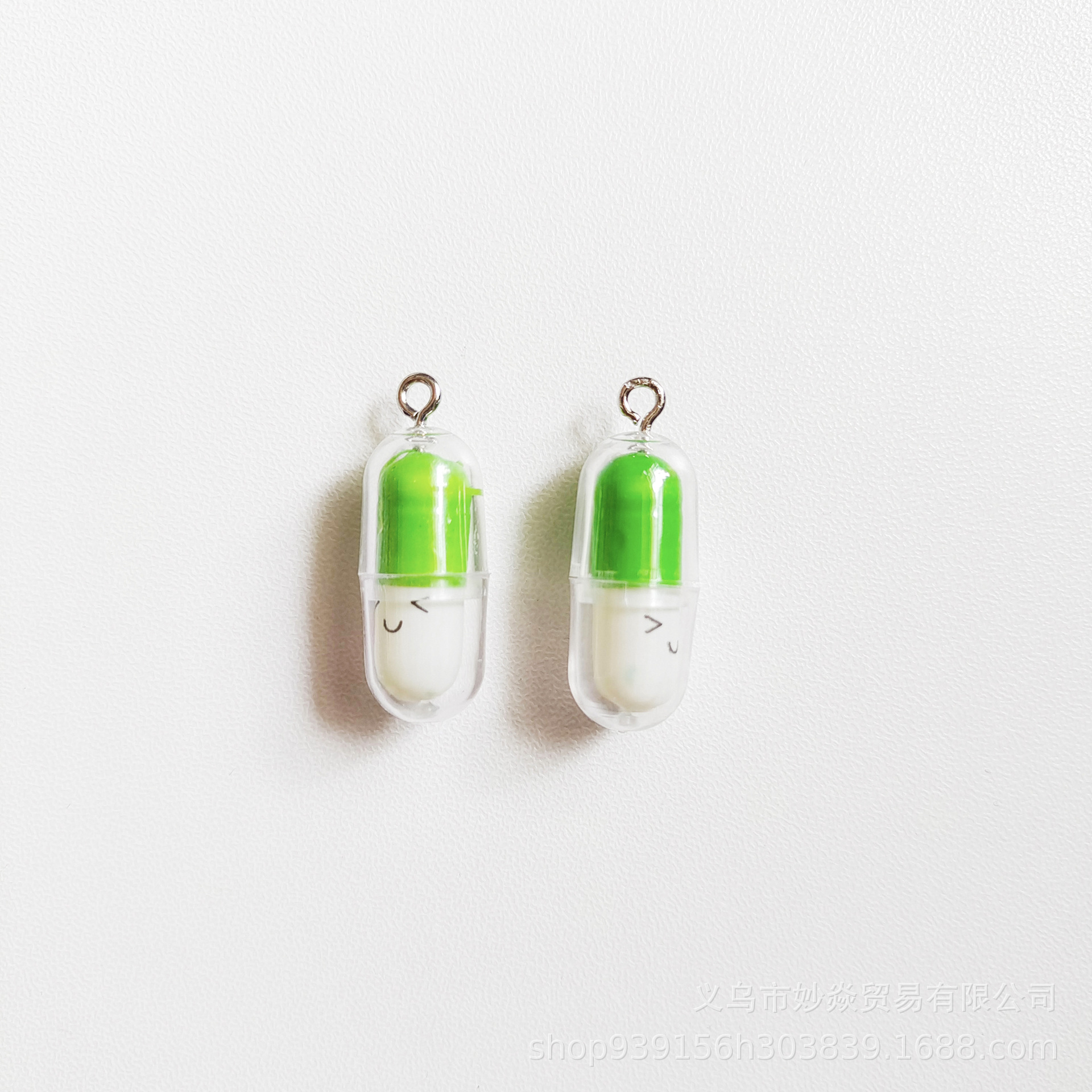 Japonés y coreano simulación tridimensional mini píldora cápsula DIY resina colgante epoxi pendientes collar accesorios de joyería