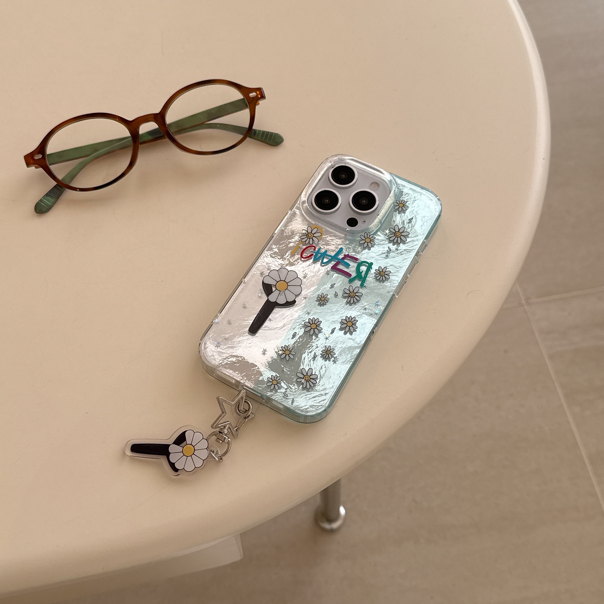 Costuras coreanas c flores para Apple 16ProMax funda para teléfono móvil 15Pro nicho 14/13 pareja 16