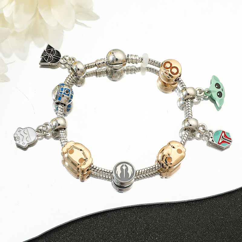 Amazon Cross-Border European and American Movie Star Wars Grogu Mandalorian Empire Stormtrooper Darth Vader Bracelet Amazon Cross-Border European and American Movie Star Wars Grogu Mandalorian Empire Stormtrooper Darth Vader Bracelet