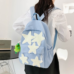 Japanese cute girl niche handmade pentagonal star double shoulder bag Instagram versatile university student backpack for girls high school backpack