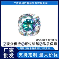 Оптовая продажа завода семь цветных муассанитовых удобрений голый камень Кольцо VVS проверенная ручка с инкрустированным бриллиантовым кольцом