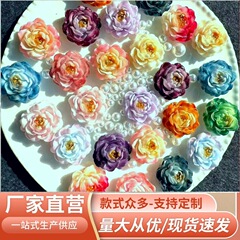 【扎染夜光大茉莉卡37】DIY手工发夹-冰箱贴-树脂饰品配件