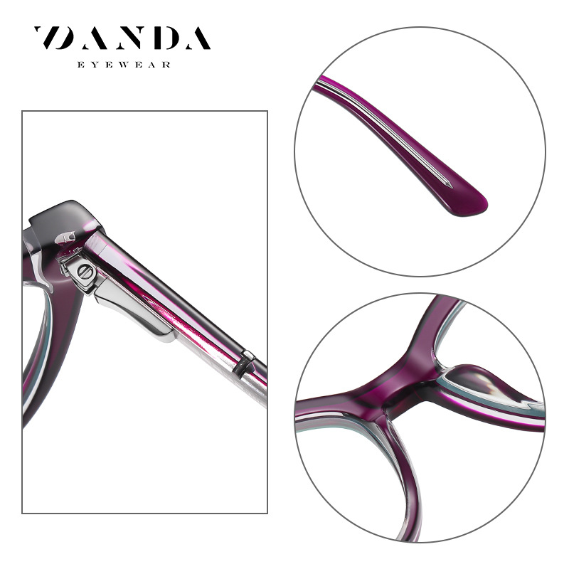 Fábrica nueva placa gafas de moda ojo de gato tallado gafas marco femenino PS8819 moda Primavera pierna anti-Luz Azul gafas