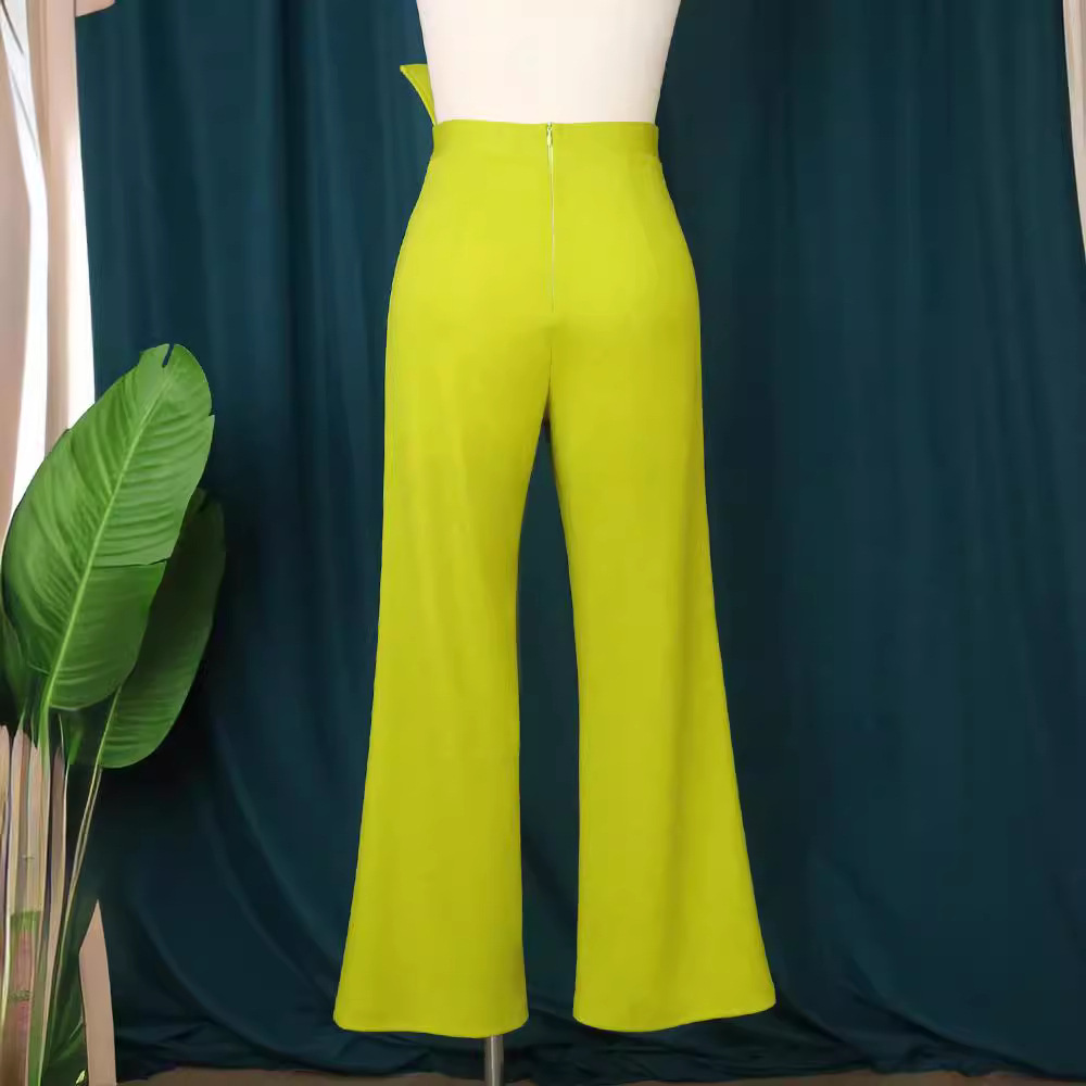 Women's Clothing new comfortable breathable casual pants asymmetric waist women's flared pants woman dress_voghion.com