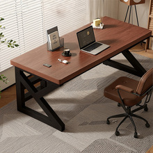 实木书桌家用卧室台式电脑桌电竞桌学生学习写字桌出租屋办公桌子