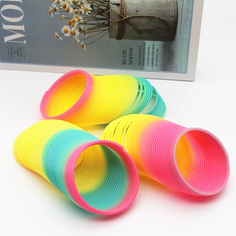 Rainbow Slinky, эластичное кольцо для мальчиков и девочек, большая игрушка, оптовая продажа