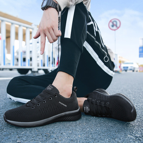 Cross-border large size men's shoes spring and summer new outdoor sports shoes men's and women's running shoes daily fly woven casual shoes wholesale