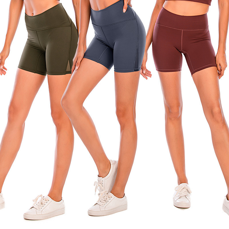 Mesh-paneled nude-feel yoga pants for women, suitable for outdoor wear in summer, tight-fitting, high-waisted, hip-lifting, breathable running and fitness yoga shorts Mesh-paneled nude-feel yoga pants for women, suitable for outdoor wear in summer, tight-fitting, high-waisted, hip-lifting, breathable running and fitness yoga shorts