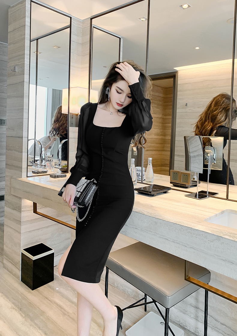 B7544 1130K VÁY ĐẦM LIỀN THÂN NỮ CHOTDNG DÁNG ÔM BODY GỢI CẢM SEXY MÙA XUÂN THU ĐÔNG THỜI TRANG NỮ G04 SẢN PHẨM MỚI