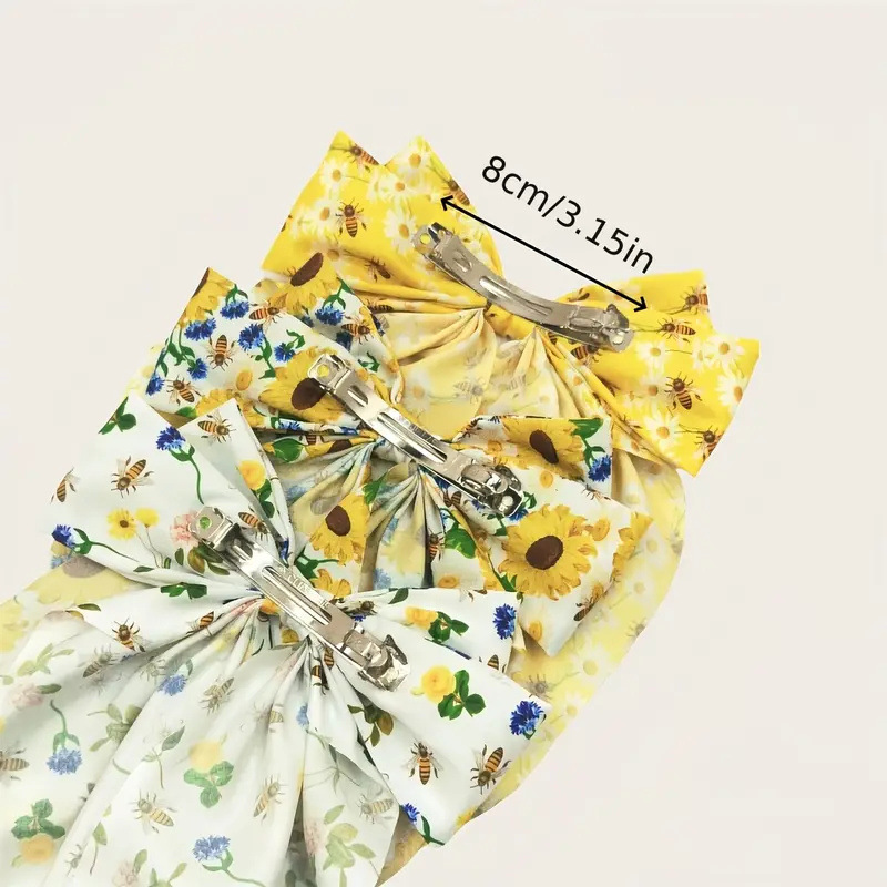 Cloth Material Pastoral Women's Sunflower Cloth Hair Clip