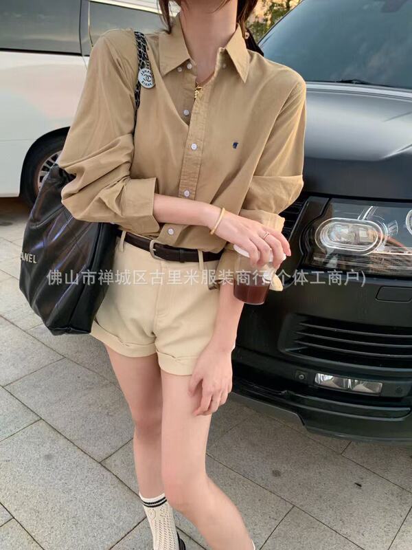 2025早秋经典款百搭Vintage刺绣美式复古牛津布衬衫 男女同款|undefined