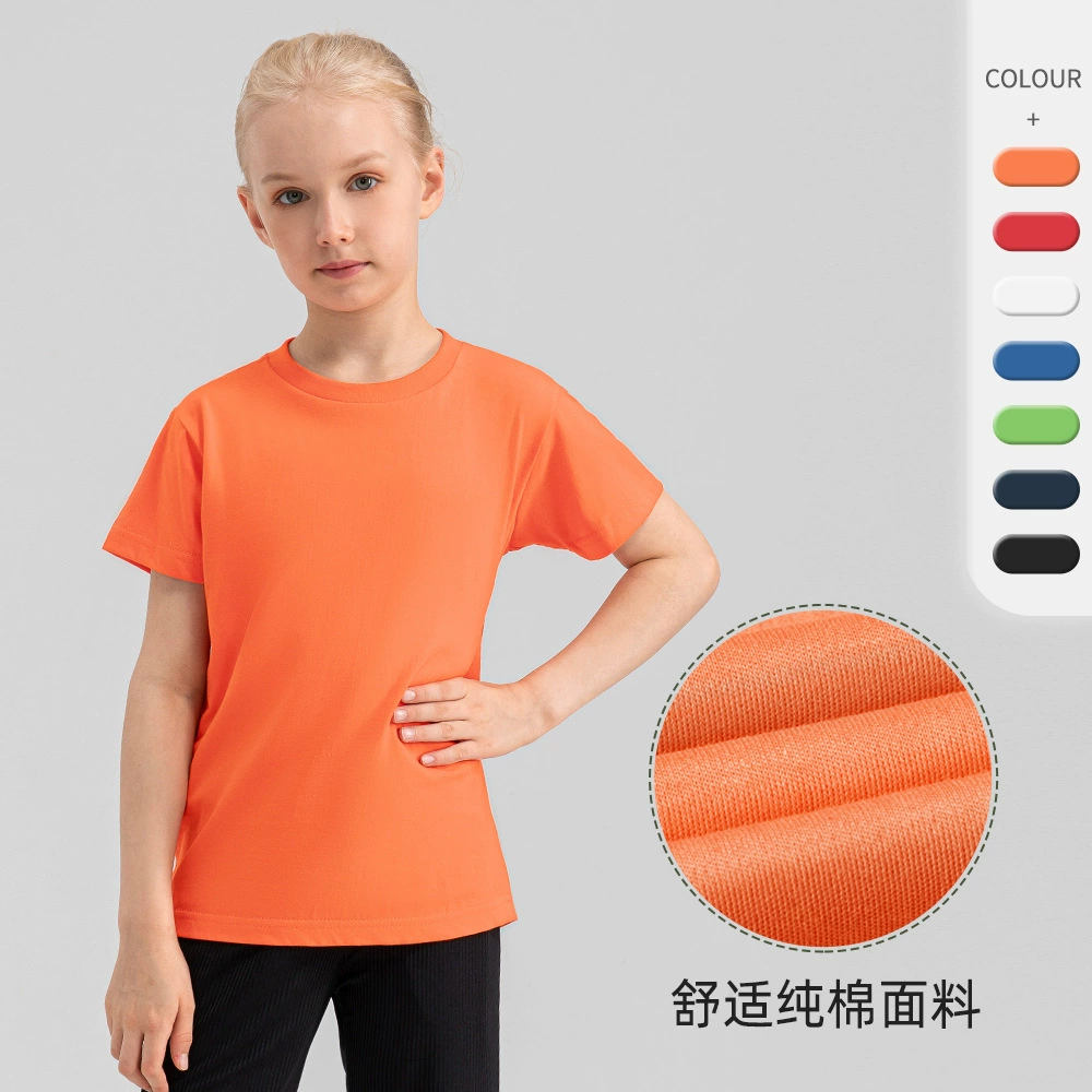 Детская Мужская и женская хлопковая свободная Спортивная футболка, впитывающая пот, дышащая уличная тренировка для бега с коротким рукавом с принтом D15015