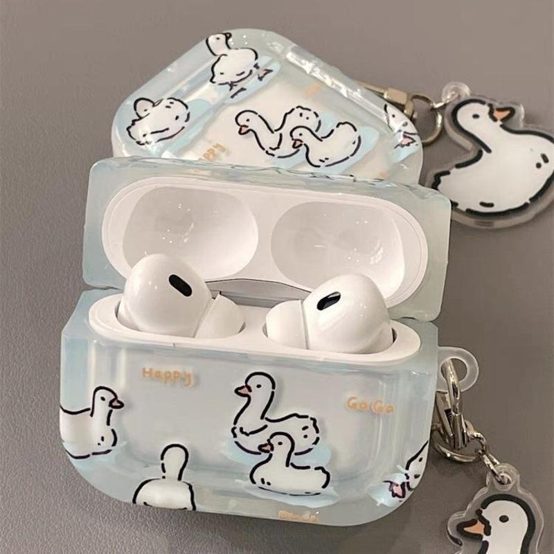 Swimming Duck Design Suitable for AirPods Pro 3/2 Earphone Cases, Huaqiangbei 5Th Generation AirPods 4Th Generation Bluetooth Protective Shell Swimming Duck Design Suitable for AirPods Pro 3/2 Earphone Cases, Huaqiangbei 5Th Generation AirPods 4Th Generation Bluetooth Protective Shell