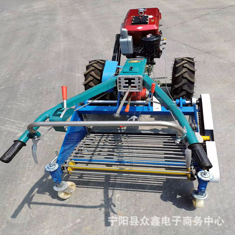 小型挖红薯的机子甘肃家用手扶车带地瓜收获机大蒜收割机