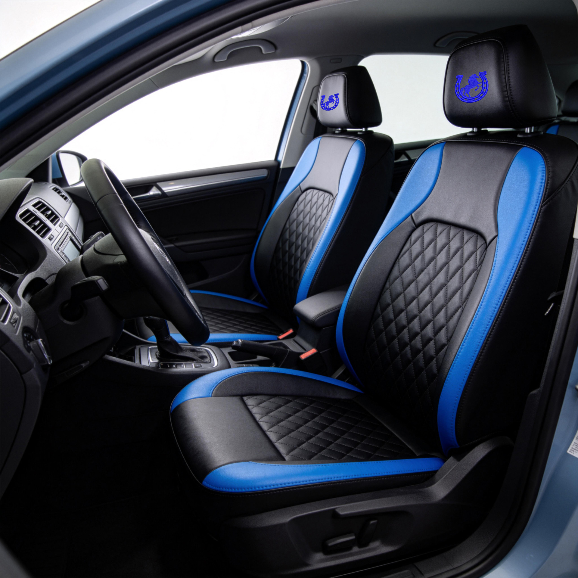 Universal seat covers from the manufacturer, leather style, suitable for all seasons, with a triangular grid pattern, sandwich construction, full coverage car seat cushion