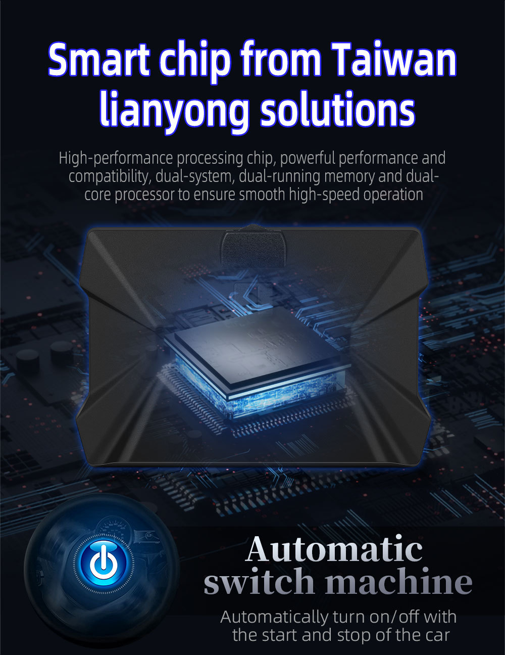 Cross-border multifunctional LCD HUD head-up display car-mounted high-definition OBD automotive instrument digital GPS inclinometer