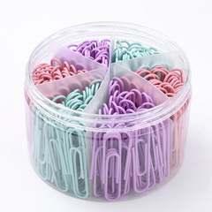 Macaron color paper clips 28MM 33MM 50MM color paper clips plastic wrapped paper clip folders exclusively for cross-border supply