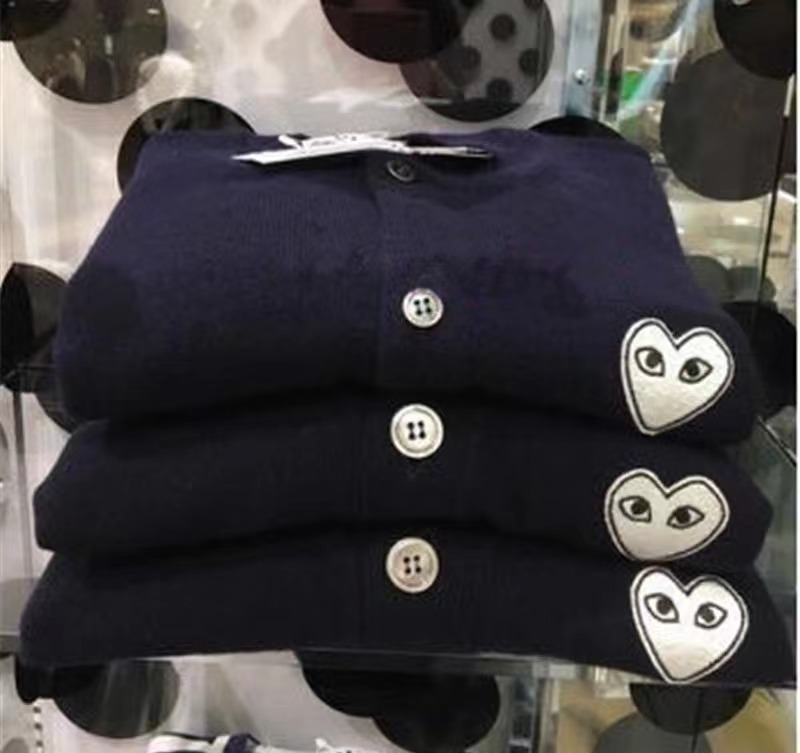 日本のニットセーター、川久保田風セーター、カーディガン、カップル・親子お揃い、メンズゆったりハート柄ウールセーター、保陵風インナー