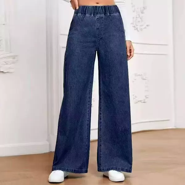 Straight-Leg Jeans for Women, Spring and Autumn 2026 New Style, Loose, Fashionable, Simple, Versatile, High-Waisted, Narrow Wide-Leg Pants