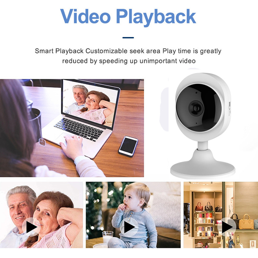 No Drilling 2MP High Resolution Home Surveillance Camera 360 Degree No Dead Angle Monitor Easy Installation
