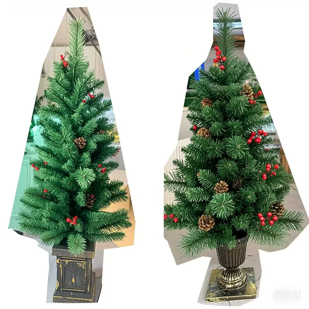 人造圣诞树带灯Target美国欧洲圣诞树圣诞节门庭亚马逊软质pvc