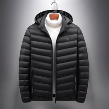 冬季男士棉衣棉服保暖加绒加热智能棉服连帽智能加热大码棉衣男装