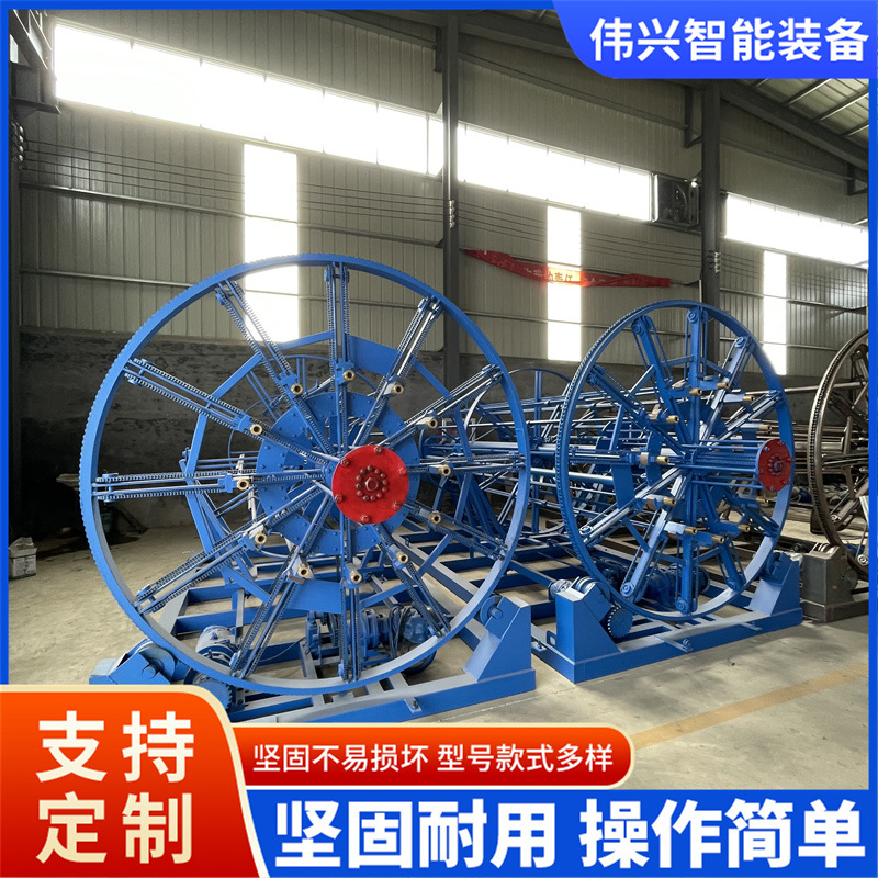 涵管钢筋笼滚焊机水泥制管厂配套设备钢筋滚笼机电杆钢筋笼滚焊机