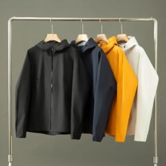 平替款 秋季男士全压胶防峰防泼水轻量软壳宽松休闲连帽夹克外套