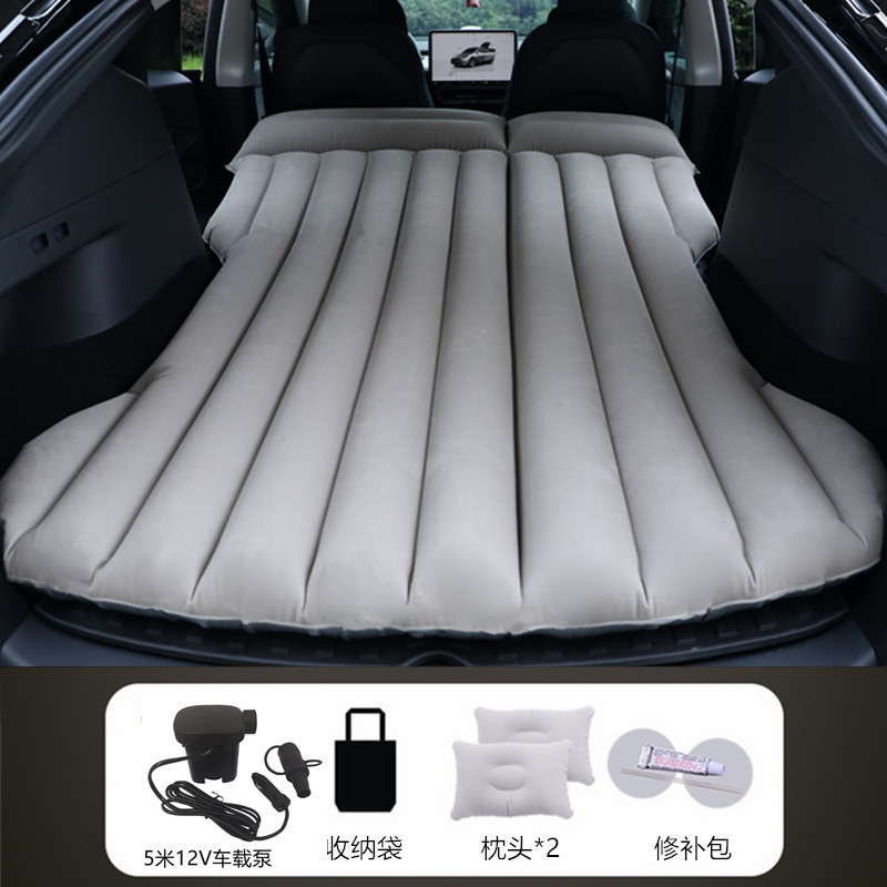 MODEL Y/3, Portable, Tesla Vehicle-mounted inflatable bed - gray-tesla-with-5m-cable-car-pump