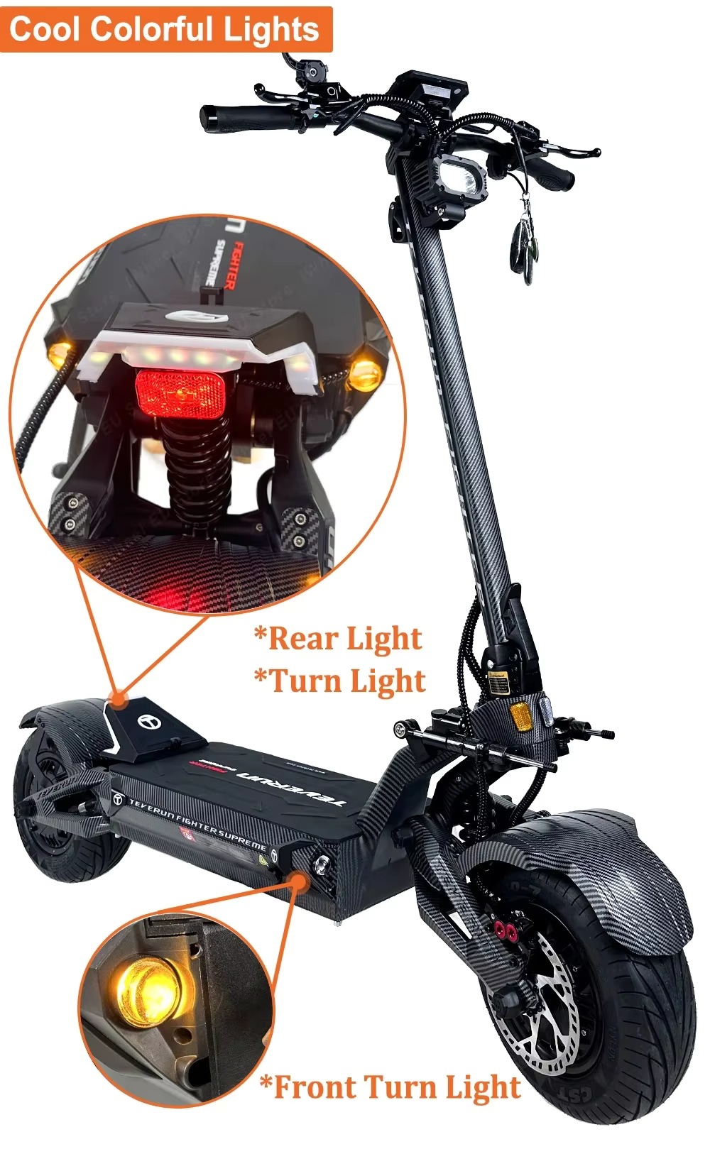 TEVERUN fighter 11, Superme 7260R V6 scooter folding kit