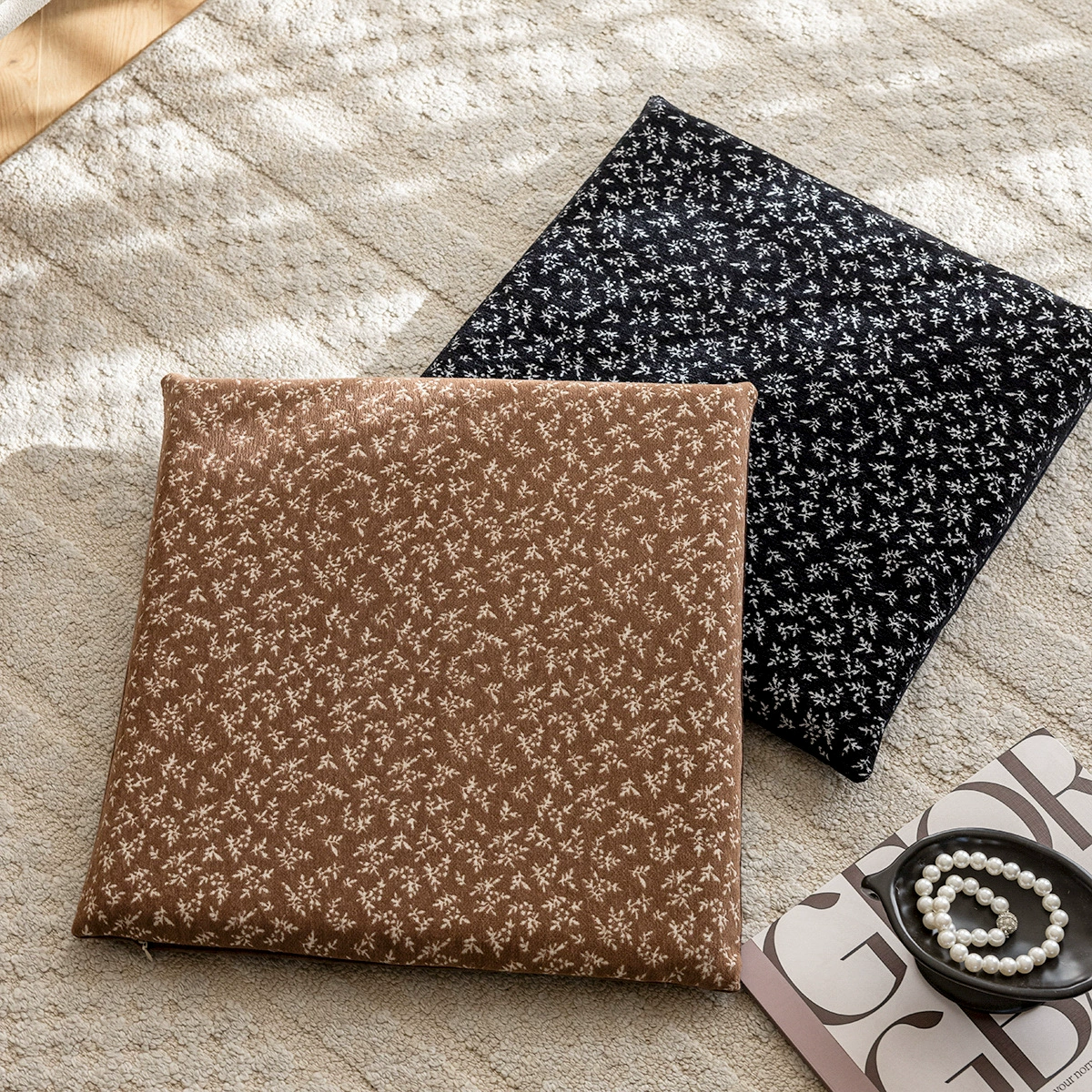 Ретро тихий ветер квадратный коврик для стула съемный татами коврик эркер коврик для сидения в офисе подушка для сидения противоскользящий