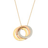 Golden necklace stainless steel, polishing cloth, ring for beloved, three colors, mirror effect