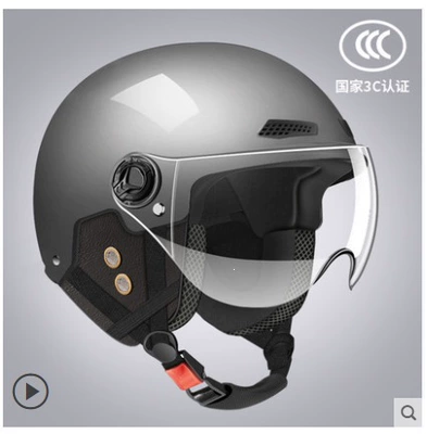 Motosiklet kaskı (dəbilqə), helmet, safety helmet, high-definition half helmet - transparent-short-glasses-in-starry-sky-gray-with-detachable-ear-protection-one-size-fits-all
