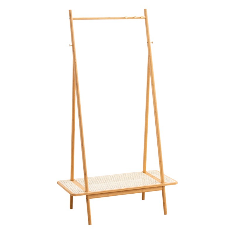 Percha de piso percha de estilo japonés al por mayor hogar Luz de lujo Net rojo dormitorio perchas ratán perchas