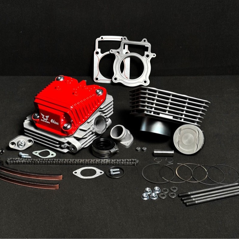 Off-Road Vehicle Engine Cb250-F Upgraded to Cb250R/Cb300R Four-Valve Cylinder Head Assembly with Cylinder Sleeve