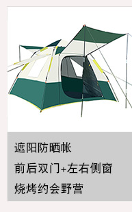 踏险者 帐篷厂家户外用品3-4人全自动帐篷沙滩野营弹簧速开双人详情8