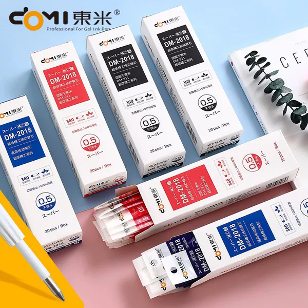 Dongmi 2018 Jingsheng Student Office 0.5mm Press Gel Pen Quick-Drying Universal Bullet Refill