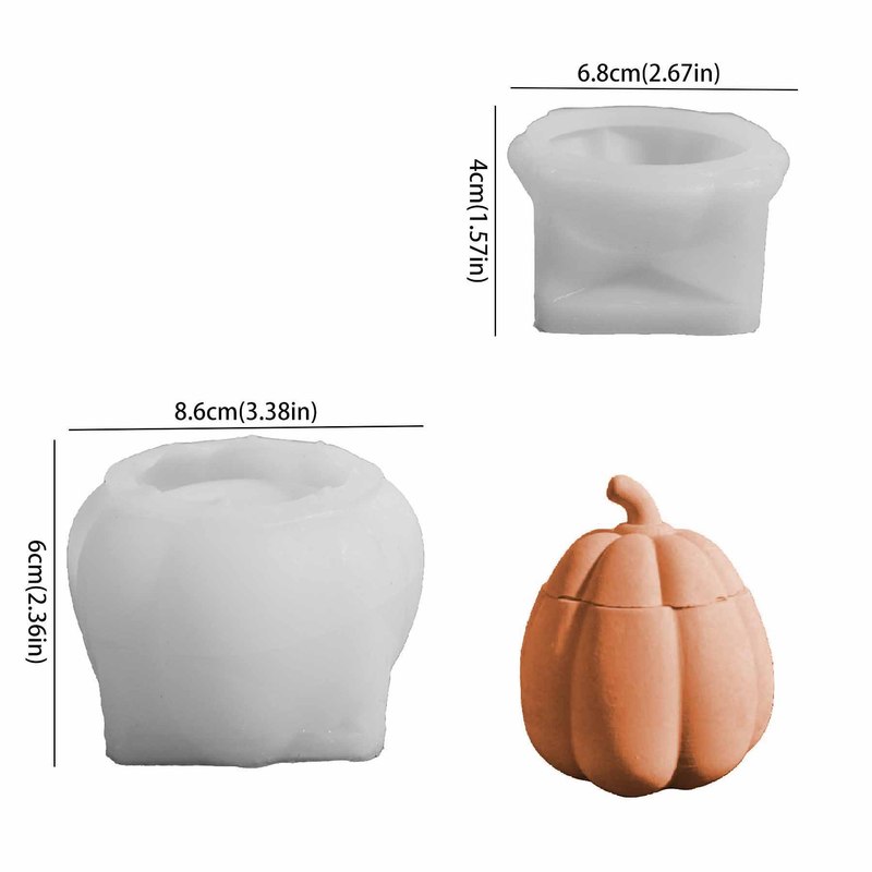 ハロウィンカボチャ収納ボックス樹脂シリコーン型クロスボーダー diy カボチャキャンドルカップ石膏装飾品卸売|undefined